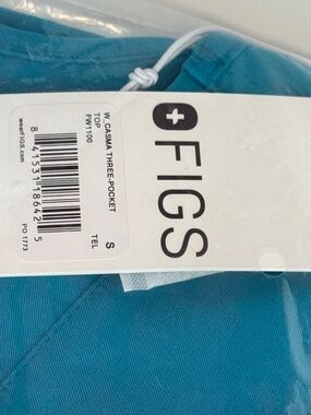 FIGS Casma Three-Pocket Scrub Top Women's Small Teal NWT FW1100 Medical Uniform